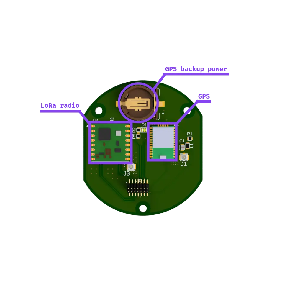GPS and communication PCB top